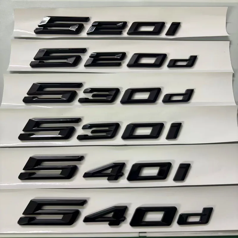 

Car Trunk Letters Logo Emblem Sticker For BMW New 5 Series 520i 525i 528i 530i 535i 540i G30 G31 G60 G61 2024 2025 Badge Decals