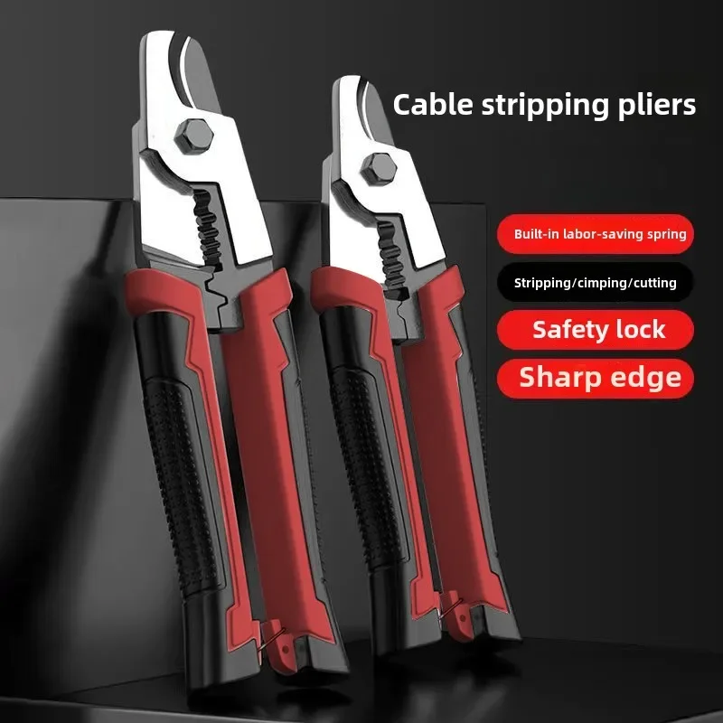 

Electrician Bolt Cutter 8" Wire Breaker Strippers Pliers Cable Scissors Heavy Duty Cuting Bar Hard Copper Twisted Tools