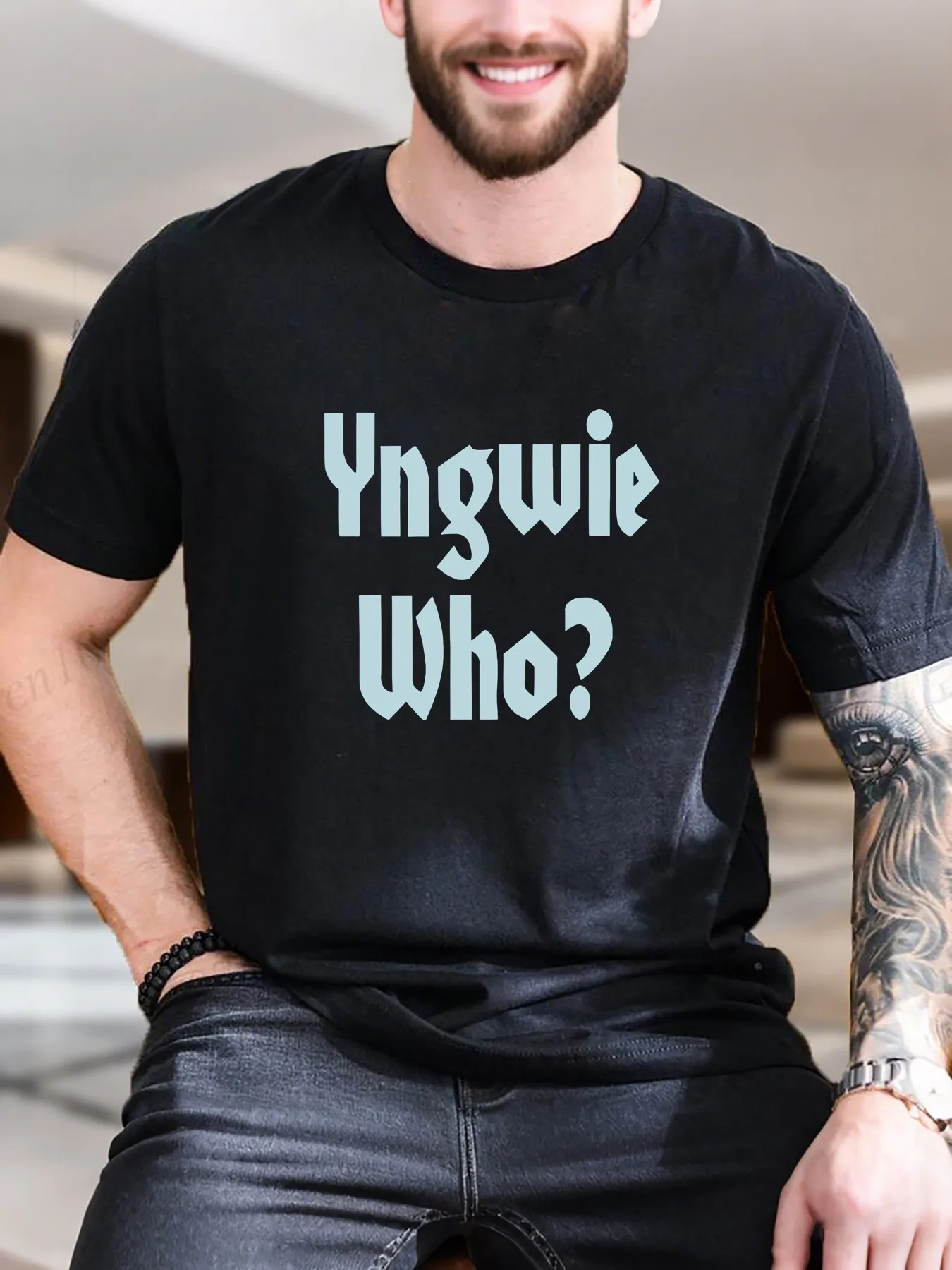 

New Arrival Fashion Men's Cotton Printed T-Shirt Bold'Tongue Who' Graphic Tee Breathable Soft Fabric for Casual Wear Trendy Str