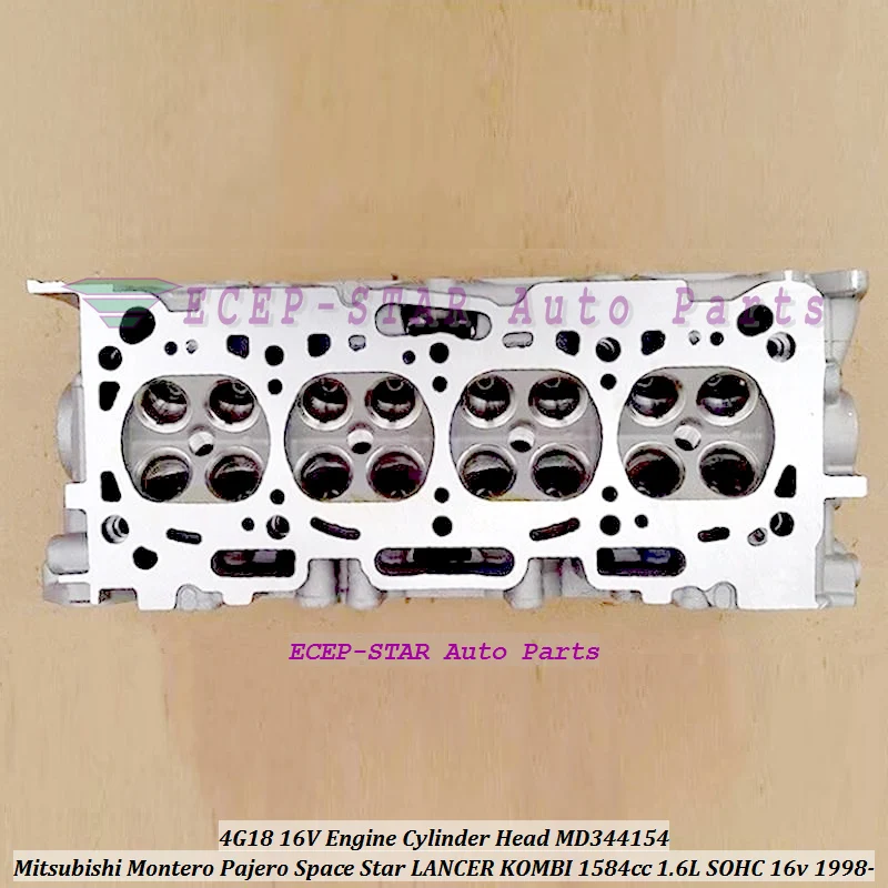 Cabeza de Cilindro Desnuda para Motor 4G18 16v MD344154 para Mitsubishi Space Star Montero IO Pajero IO LANCER KOMBI 1.6L 1584cc 1998- SOHC