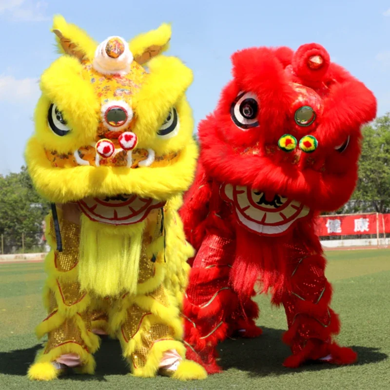 Wool Lion Dance Costume Southern Lion Dance Mascot Costume Awakening  Stage Costume Adult Lion Dancing Clothing