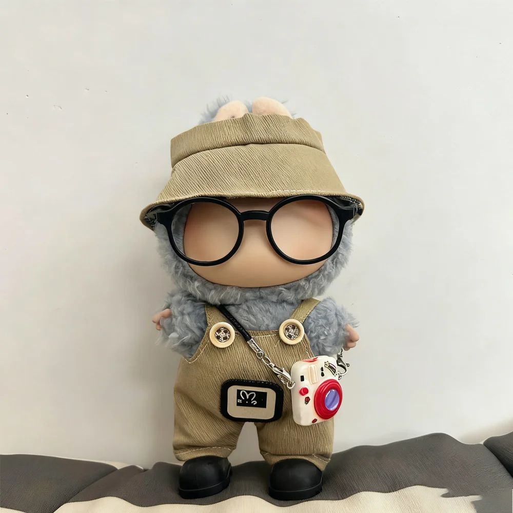 ชุดเสื้อผ้าตุ๊กตาขนาด 17 ซม. สำหรับตุ๊กตา V1V2V3 Labubu ชุดเอี๊ยมสไตล์เกาหลี ดีไซน์แบบไอดอล ทำจากผ้าฝ้าย สำหรับตกแต่งตุ๊กตา