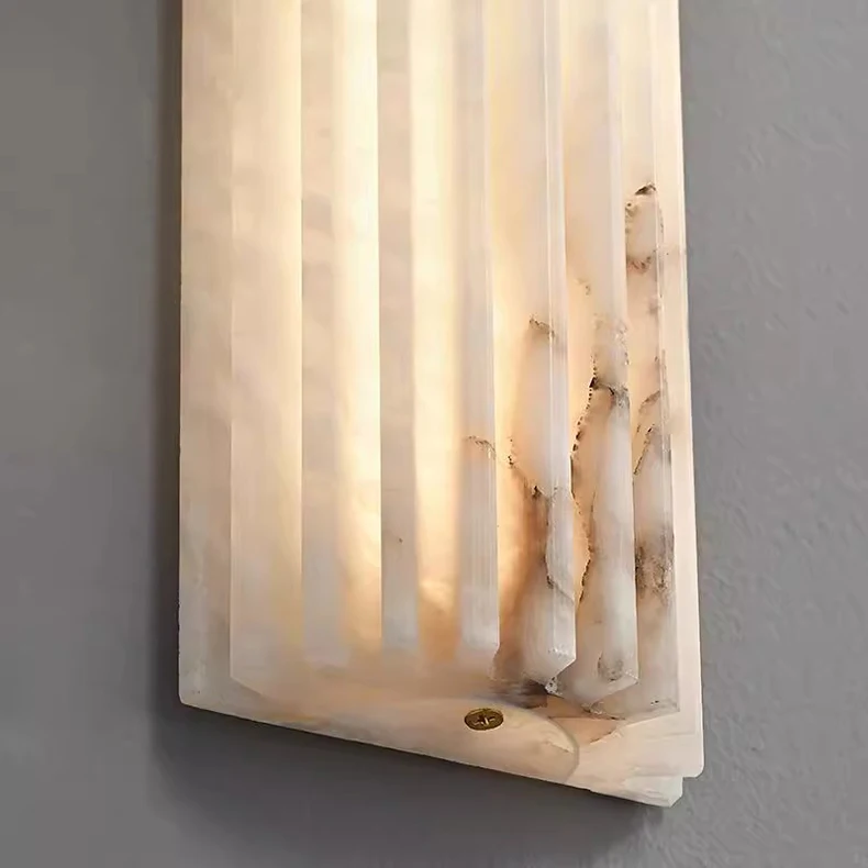 Creative Real Marble LED Wall Lamp Art Deco Room Sconce