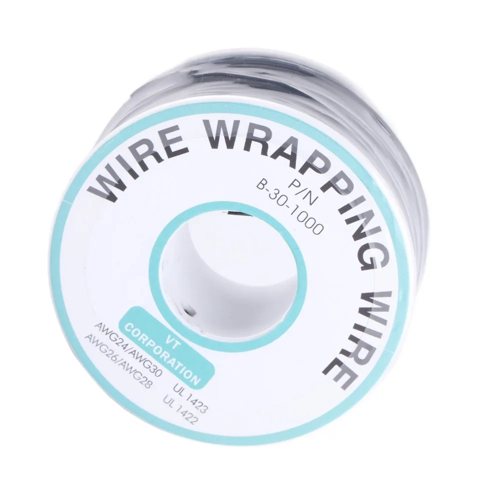 

Flexible 0.25mm Wire Wrapping Wire 30AWG Cable 250meter Tin Plated Copper Wire Black Electronic Wire PCB