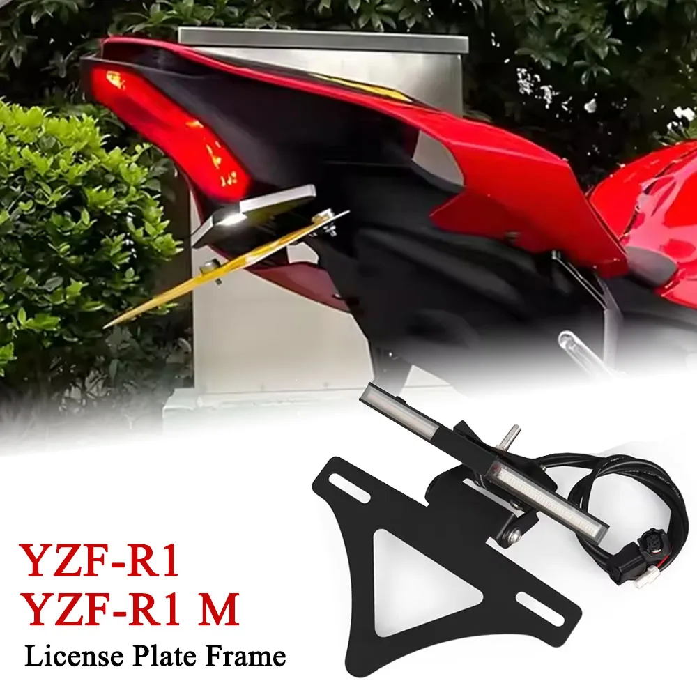 

For YZF R1 M License Plate Holder For Yamaha YZF-R1 YZF R1 M YZFR1 2015-2025 Motorcycle Accessories Tail Tidy With Led Light
