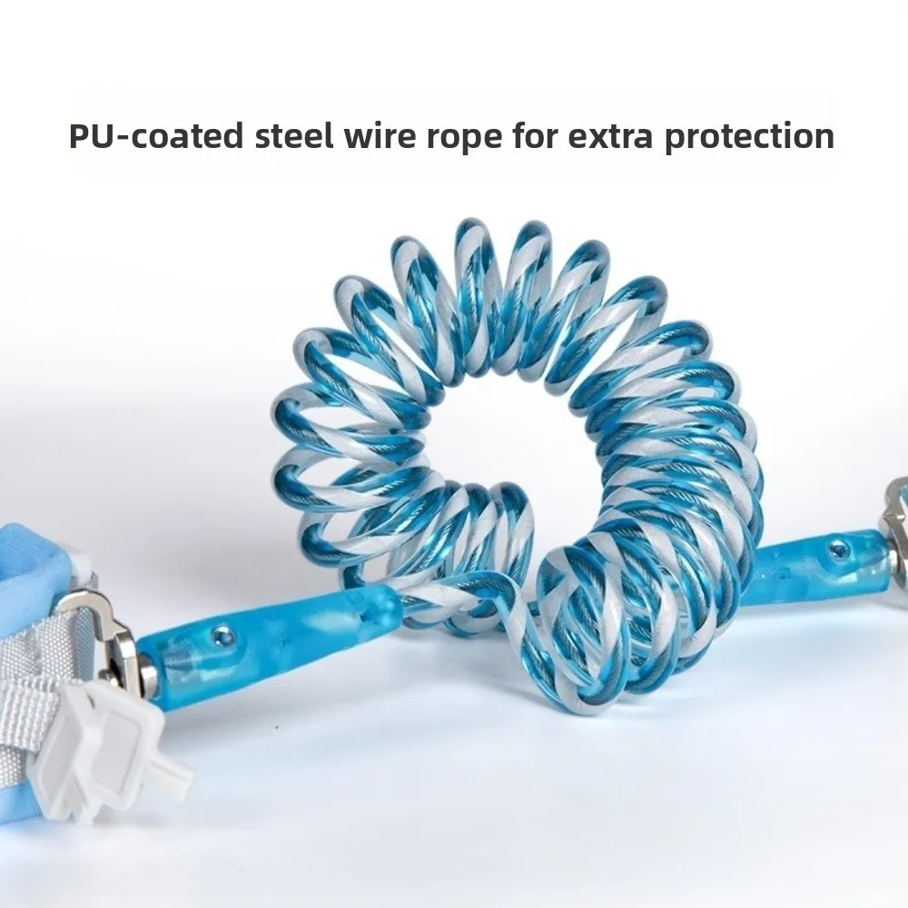 สายรัดข้อมือเด็กสะท้อนแสงป้องกันการสูญหายสายรัด 2in1 และสร้อยข้อมือเด็กเดินสายรัดนิรภัย 1.5/2/2.5 ม. เข็มขัดป้องกันการสูญเสียเด็กน่ารัก