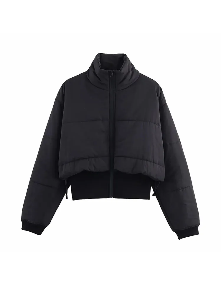 

Женская осенне-зимняя модная короткая хлопковая куртка 2025 года, повседневные тонкие женские пальто