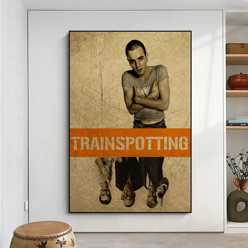 Trainspotting Classic Movie Anime Posters Retro Kraft Paper Sticker DIY Room Bar Cafe Room Wall Decor