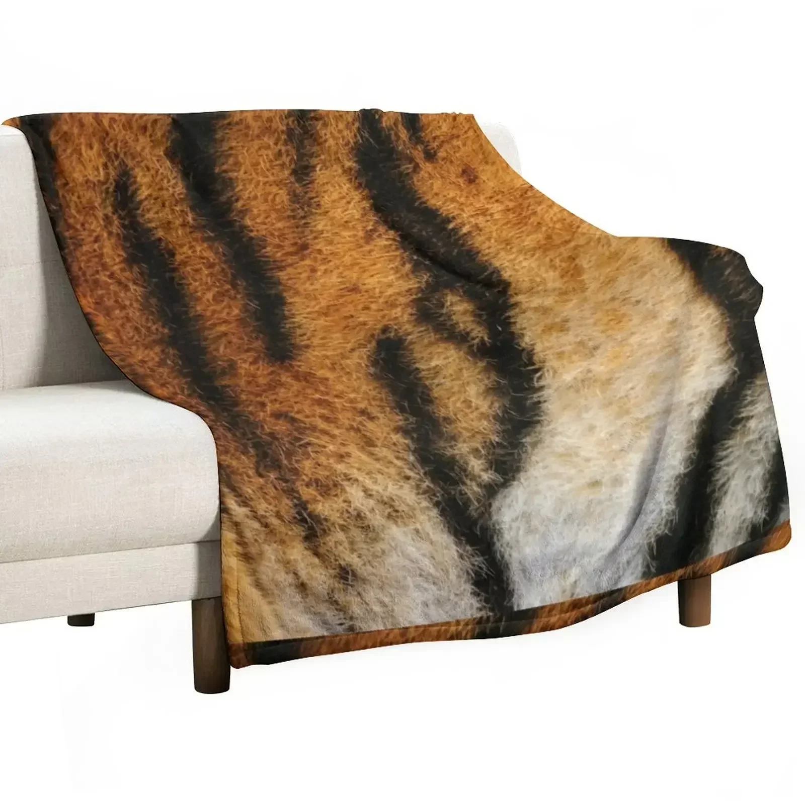 

New Tiger skin | Black Orange Tiger Textured | black wave fur Throw Blanket Soft Bed Blankets