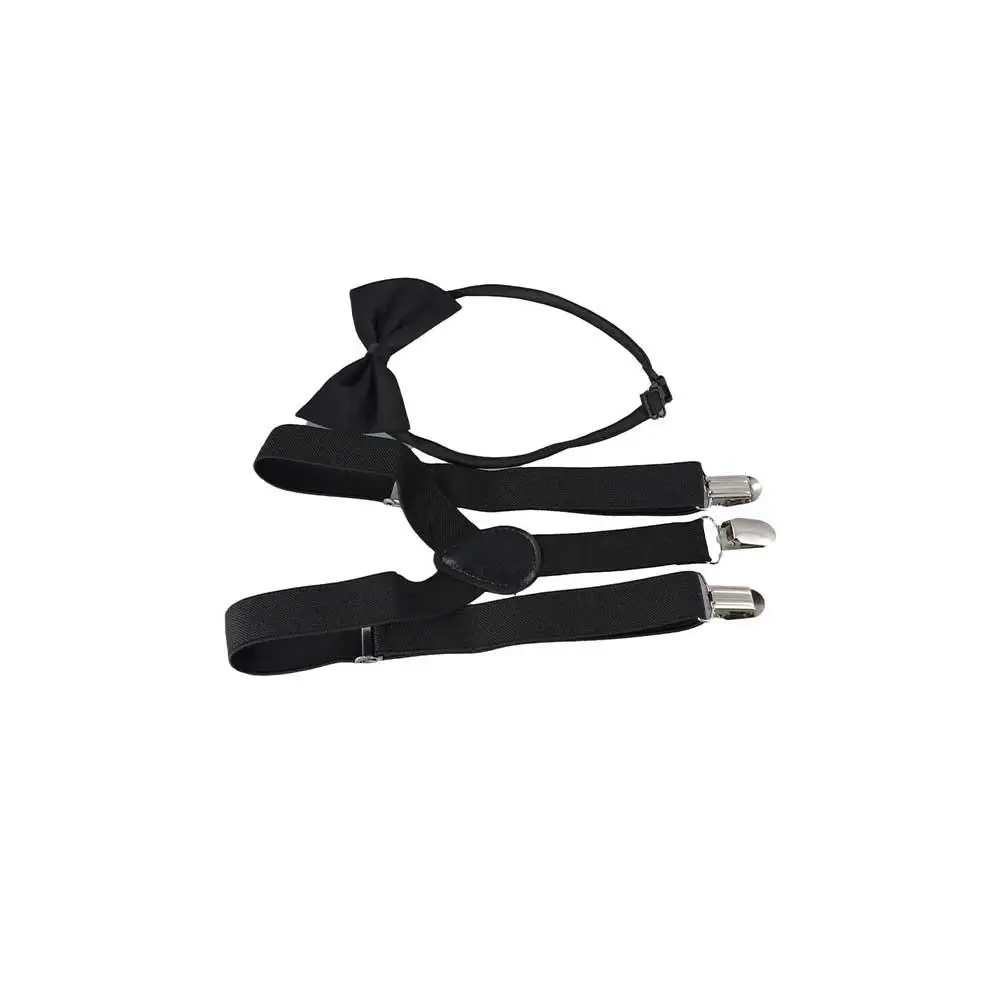 اكسسوارات بلون للفتيات حزام الأداء حزام كليب الحمالات مقاطع التعادل الحمالات مجموعة ربطة القوس فيونكة معلقة السراويل كليب