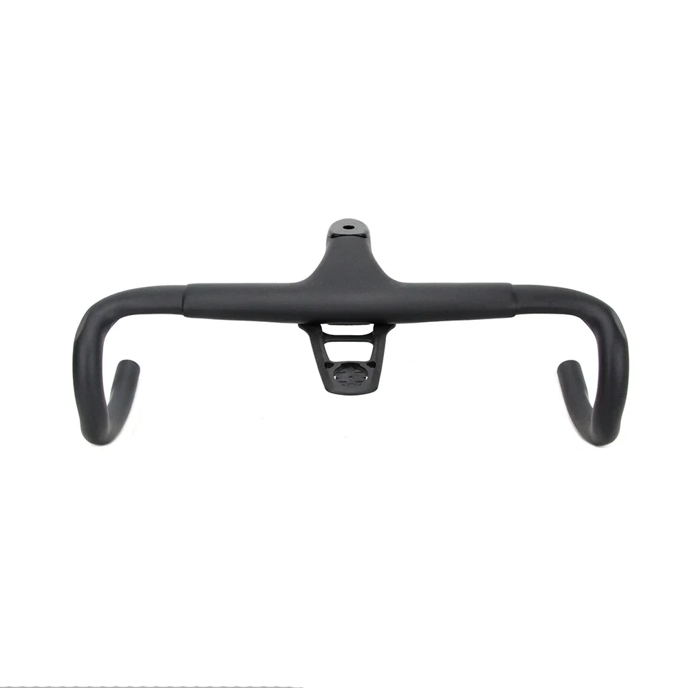 Integrated Handlebar Bent Bar for Road Bike Full Carbon Fiber 6D UD Weave with Bicycle Computer Special Spacer Light Mount28.6mm