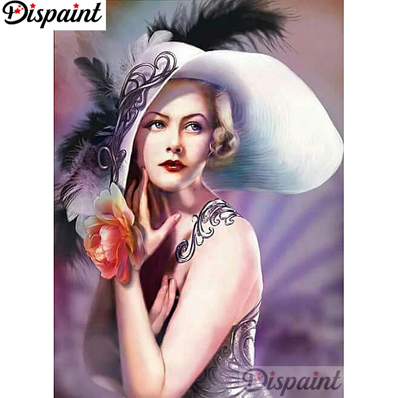 

Dispaint Full Square/Round Drill 5D DIY Diamond Painting "Character beauty" 3D Embroidery Cross Stitch Home Decor Gift A12371