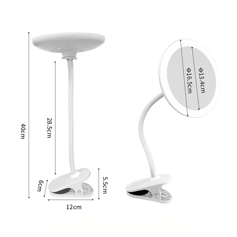 메이크업 미러 LED 책상 램프, 눈 보호 야간 조명, 데스크탑 USB 충전식 침실 침대 옆 테이블 램프, 디밍 3 색