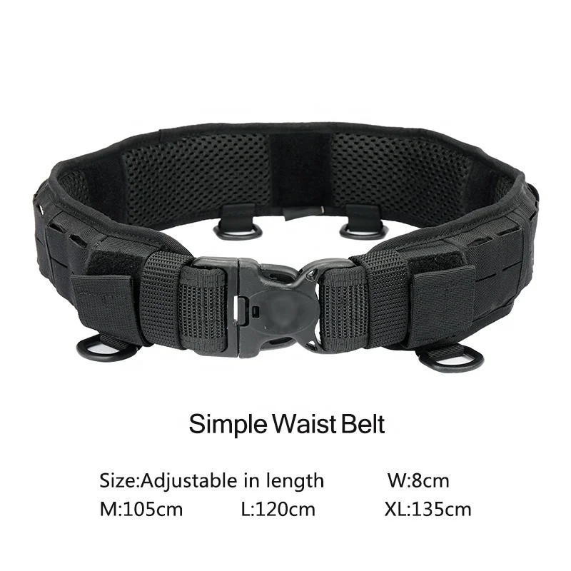 Sabuk Taktis TLF Yakeda Cinturon Nylon 11 Buah Set Kantong Molle Keamanan Luar Ruangan untuk Pria