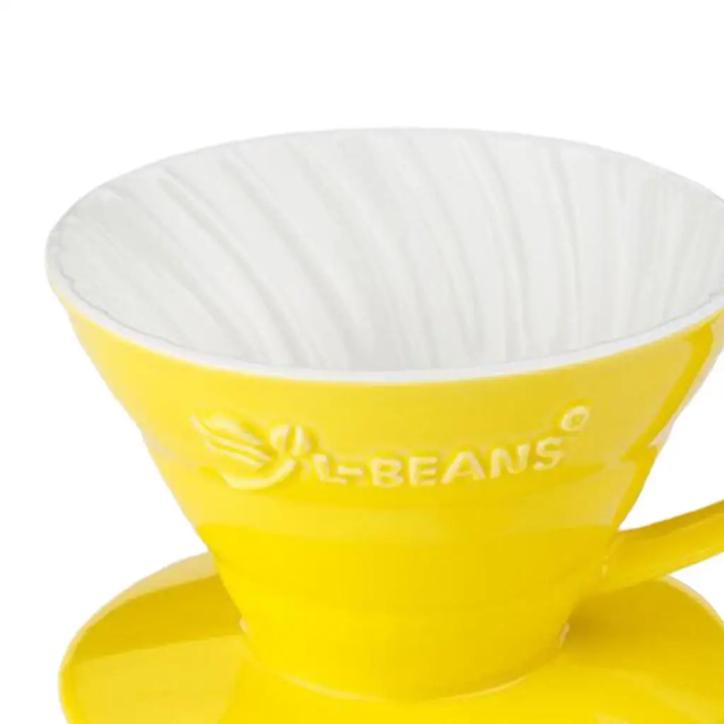 Taza de filtro de papel con goteo de café expreso, cono de cerámica, 3 colores