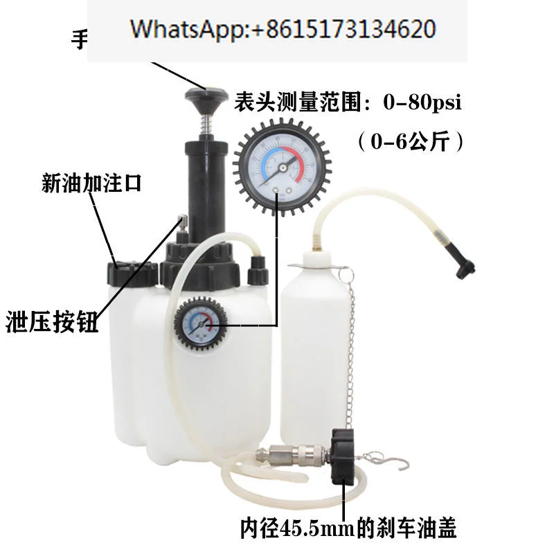 Manual brake replacement mechanism, dynamic fluid replacement filler, automatic extractor, brake oil replacement, single person