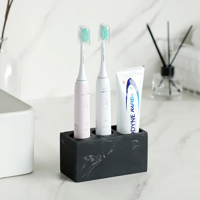 

Electric Toothbrush Holder Black Bathroom Organizer Tooth Brush Holder Toothbrush Bathroom Tool Toothpaste Storage Rack White
