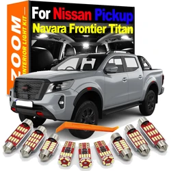 12-24V White Canbus LED Interior Map Dome Trunk Light Kit For Nissan Pickup Navara D22 D40 D23 Frontier Titan 1997 to 2023 2024