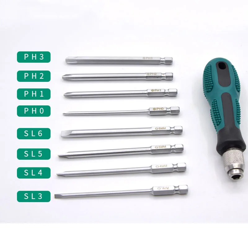 Screwdriver Set With Magnetic Household Multifunctional Cross Straight Screwdriver Manual Screwdriver Set Maintenance Tool