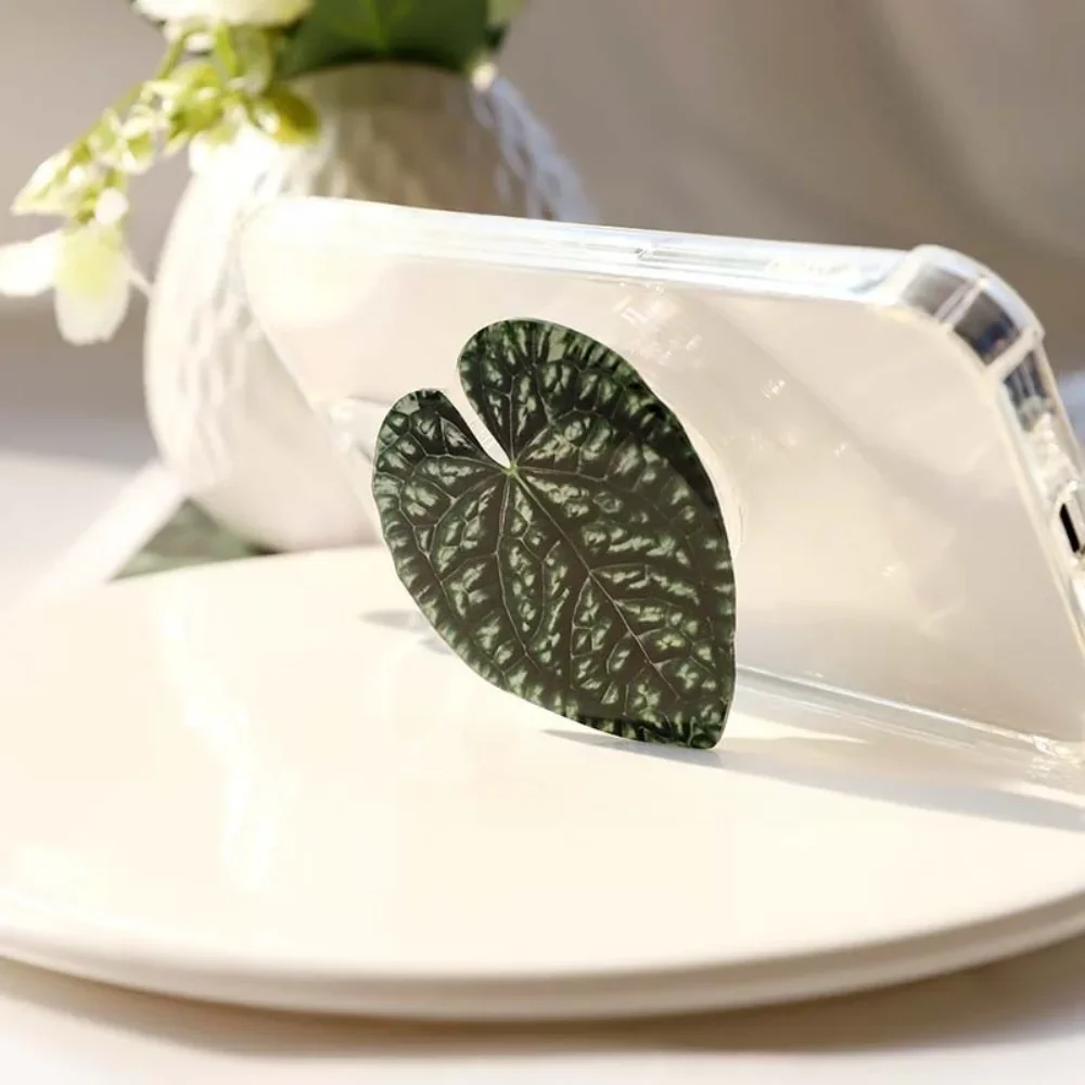 Plant Socket Folding Phone Grip Tok Leaf Acrylic Phone Holder For iPhone Universal Smartphone Griptok Bracket Finger Stand