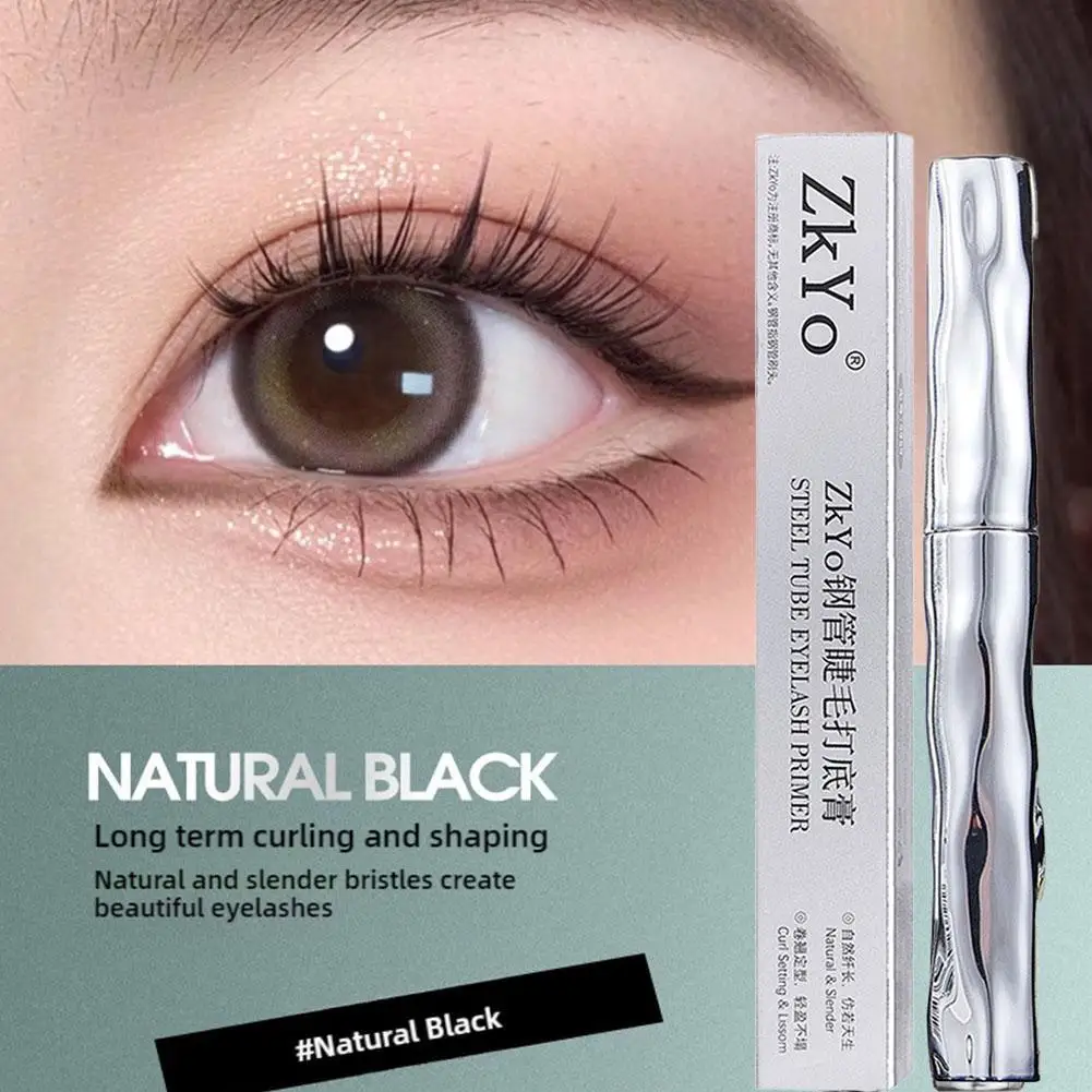 Hot deal: ZkYo Steel Tube Mascara Primer Waterproof Proof Eyelash Makeup Long Lasting Curling Lengthening Smudge Curling Non-Clumping