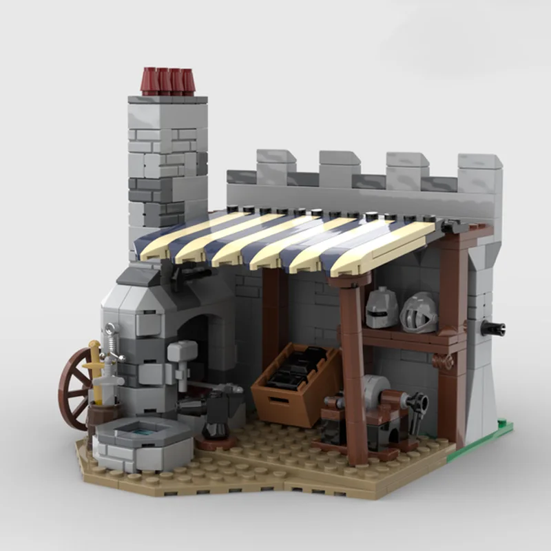 Medieval Blacksmith & Stable with Archery Range - MOC Building Block Set, 100% Compatible Creative Assembly Toy, Perfect Holiday