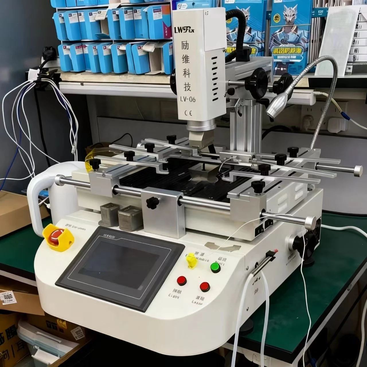 LV-06 BGA Rework Station Infrare=d Lase=r Positioning BGA Chip Desoldering Rework PCB Repair Industrial Circuit Board