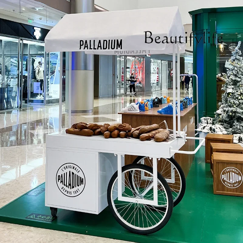 X35 Multifunctional Mobile Dining Car Night Market Stall Milk Tea Coffee Cart Display Stand Mobile Shop Trolley