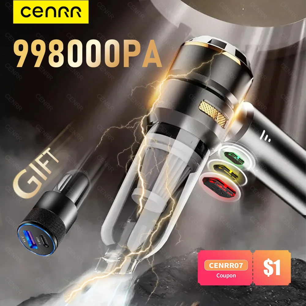 

CENRR 998000PA Car Vacuum Cleaner HandHeld Powerful Portable Vacuum Cleaner For Car Wireless Cleaner Robot Cleaning Machine