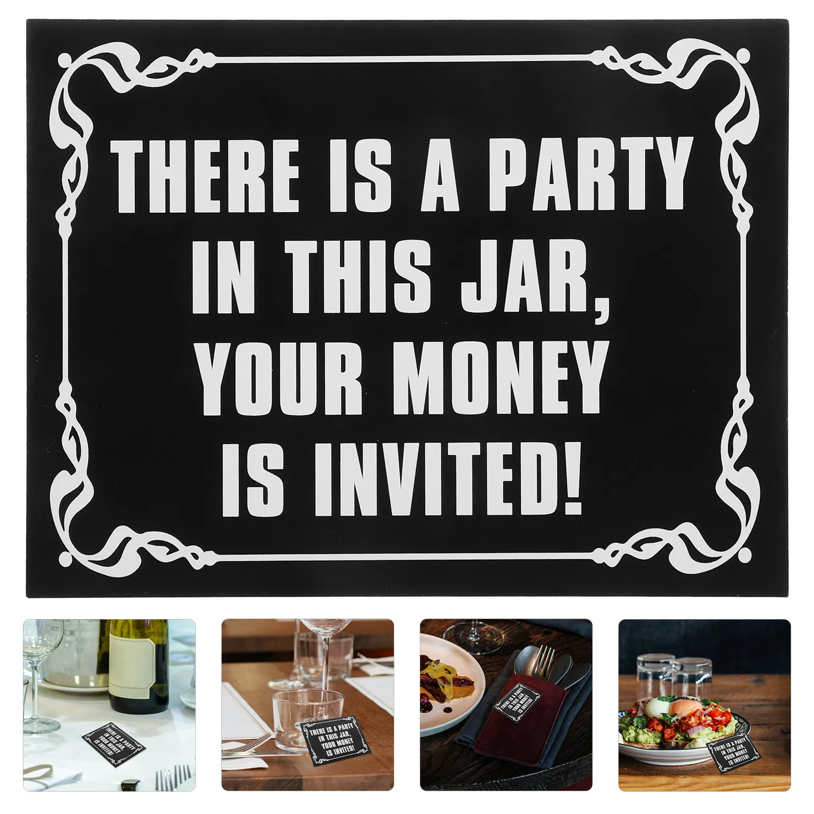 

Small Tip Stickers Black White Waterproof Vinyl Decals Funny Tipping Messages for Tip Jars Cafes Bars Restaurants Business