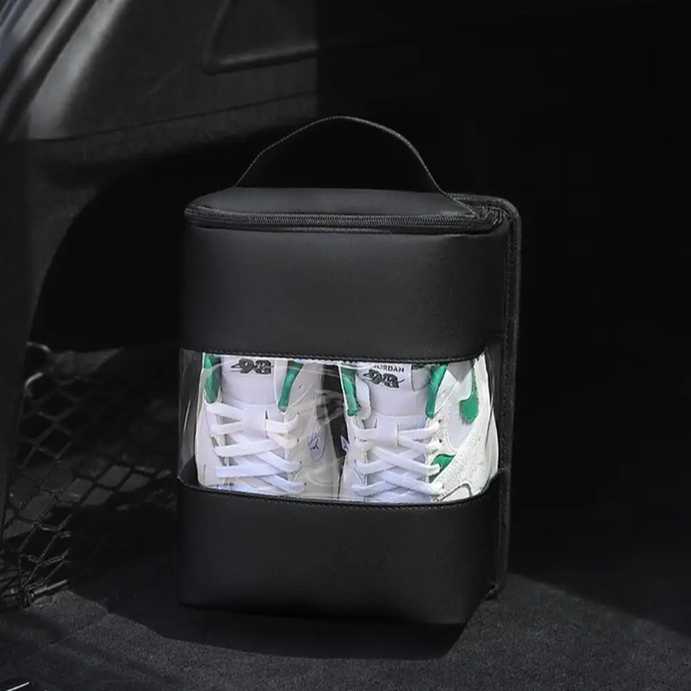 صندوق أحذية سيارة محمول مريح مقاوم للماء سعة كبيرة حقيبة تخزين الأحذية رف الأحذية توفير المساحة صندوق أحذية السيارة رحلة الطريق #5