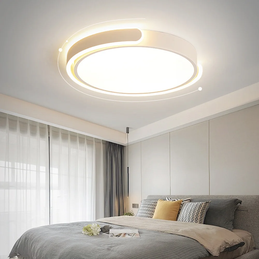 

Bedroom Ceiling Light Warm Romantic Round Room Light Bedroom Simple Modern Study Room Light Three Colours Light