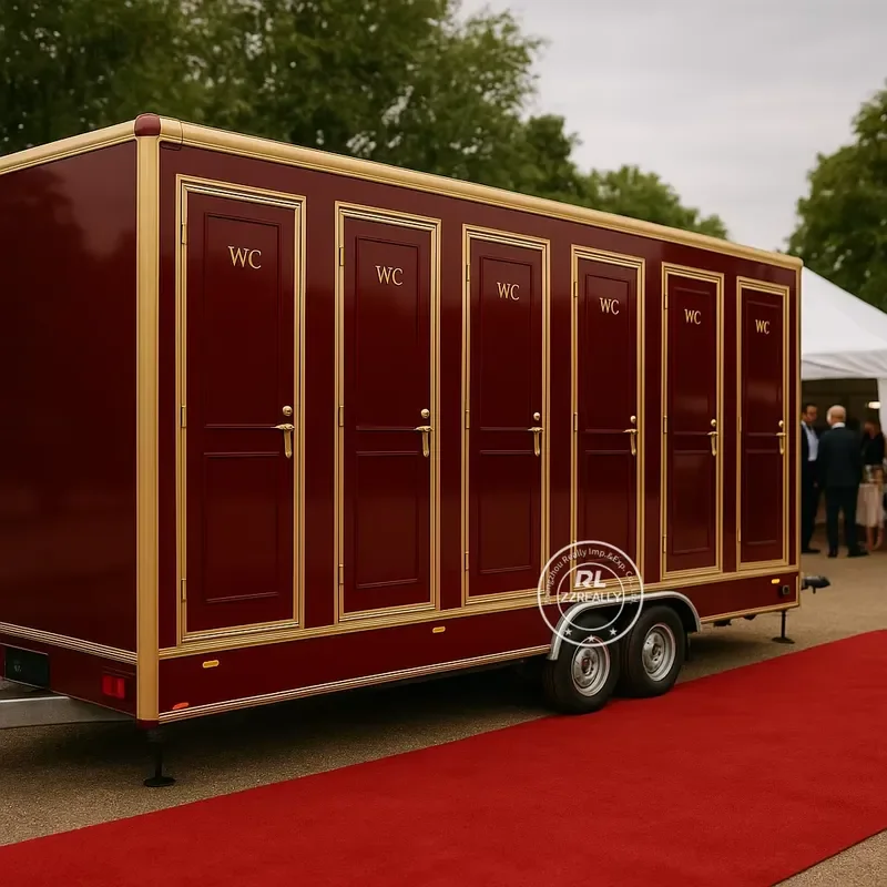 2025 Mobile Restroom Portable Toilet Trailer With VIP Amenities Mobile Bathroom Trailer for Outdoor Events
