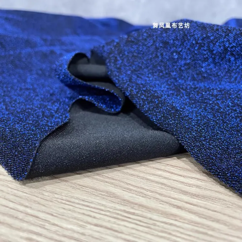 High Elastic Fabric Smoothwrinkle Resistantnon Transparent Silks Parkling Dress Apparel Sewing Fabric for By The Meter Cloth Diy