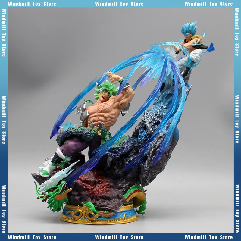 19.5cm Broli VS Gogeta Dragon Ball Animation Peripherals PVC Cool Figure Ornament Desktop Model Collections Holiday Gifts Toys