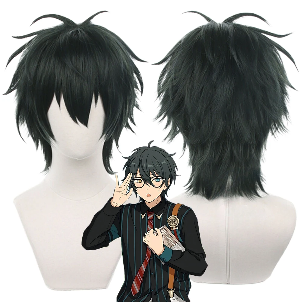 

Парик для косплея Game ES Kagehira Mika, темно-зеленый, короткий, термостойкий, из синтетических волос, аксессуары для Хэллоуина, реквизит для вечеринок