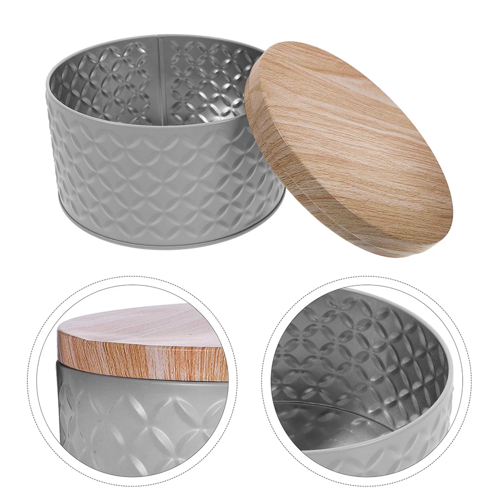 

2Pcs Baking Food Gift Box Elegant Metal Cookie Tins Lidded Storage Containers for Cookies Cakes Candies Holiday Treats