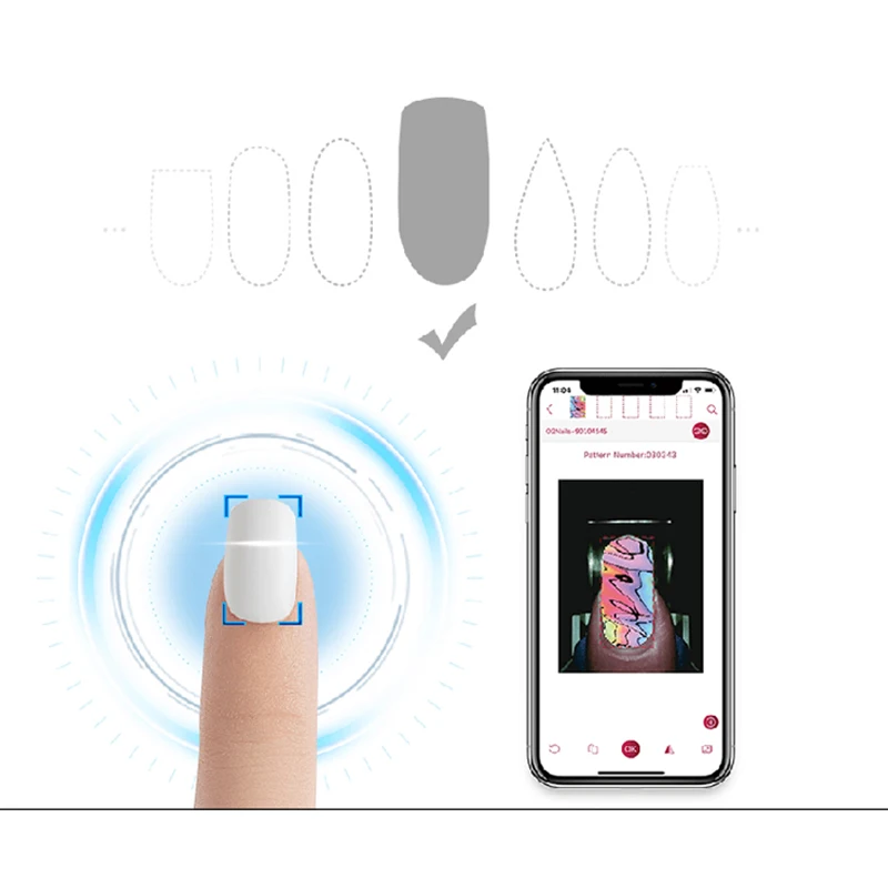 Draagbare nagellak bloemen 3D Auto digitale vrouwen elektrische nail art printer apparatuur fabrikanten