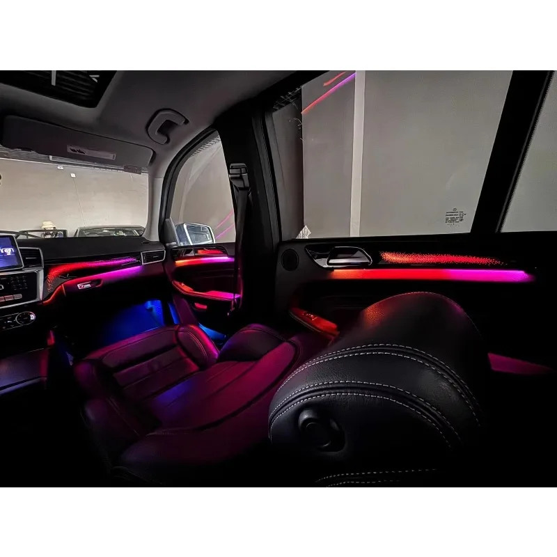 X166 ML GLE Piano Black Symphony Lamp, 64 Color RGB Interior Ambient Light Old Large SUV Full Car Dynamic Decor Kits