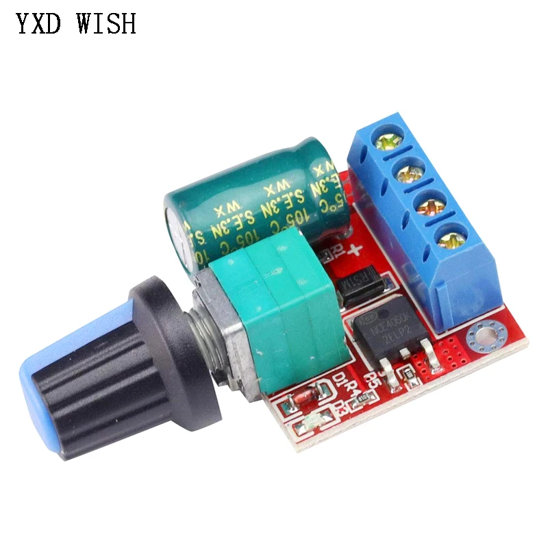 10pcs Mini DC-DC PWM DC Motor Speed Controller Module 4.5V-35V 5A 90W Speed Regulator Control Adjust Board Switch 12V 24V