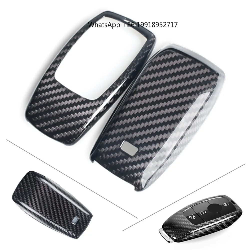 

Car Remote Key Shell Cover Carbon Fiber Case Housing For W213 E-Class 2016 2017 2018 Auto Accessories