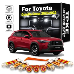 TPKE 8Pcs LED 인테리어지도 돔 라이트 키트 Toyota Corolla Cross 2020 2021 2022 자동차 액세서리 Led 램프 Canbus 오류 없음