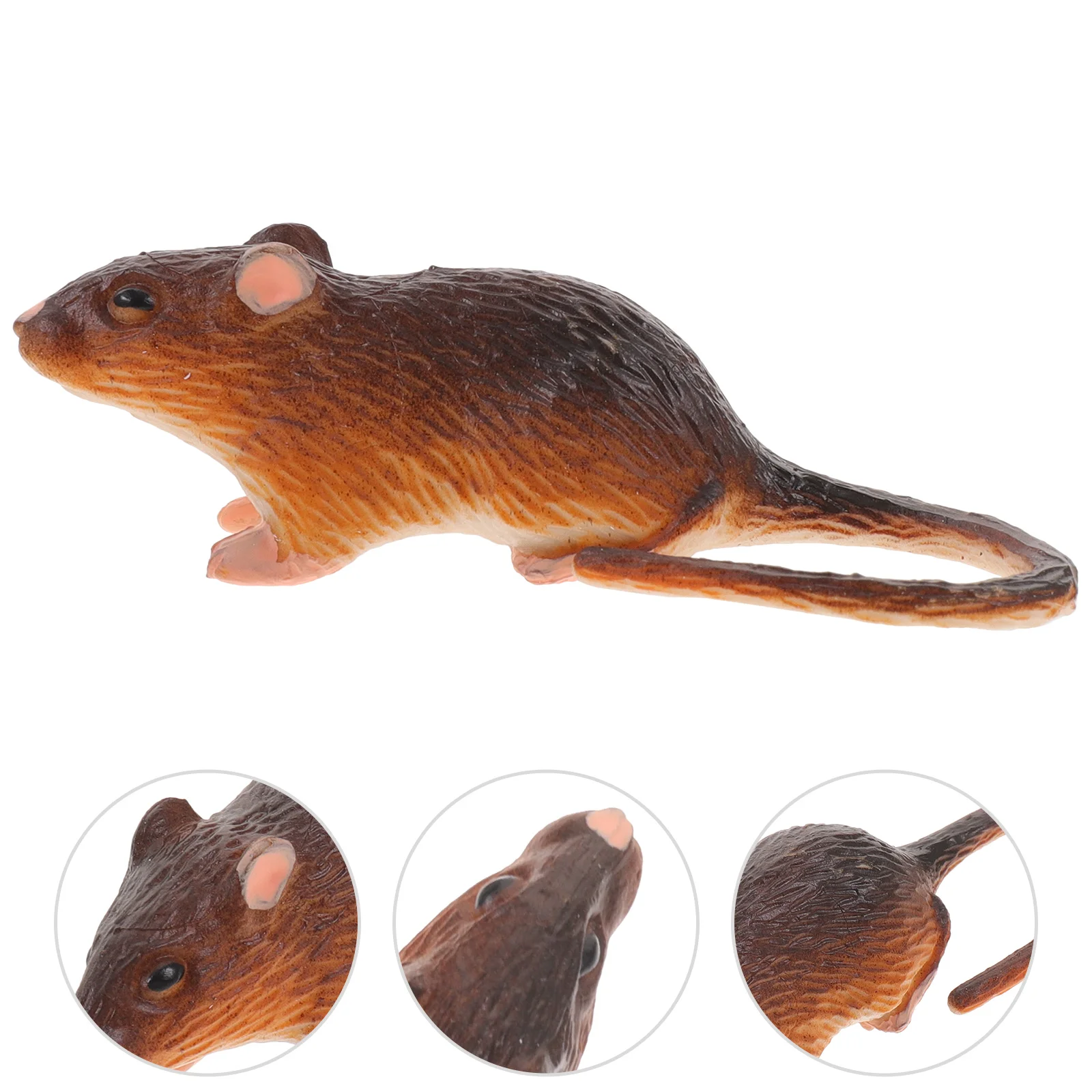 2 Pcs Mouse Model Fake Toy Party Toys Lifelike Halloween Rat Indoor Decor Tricks Pranks Prop Plastic