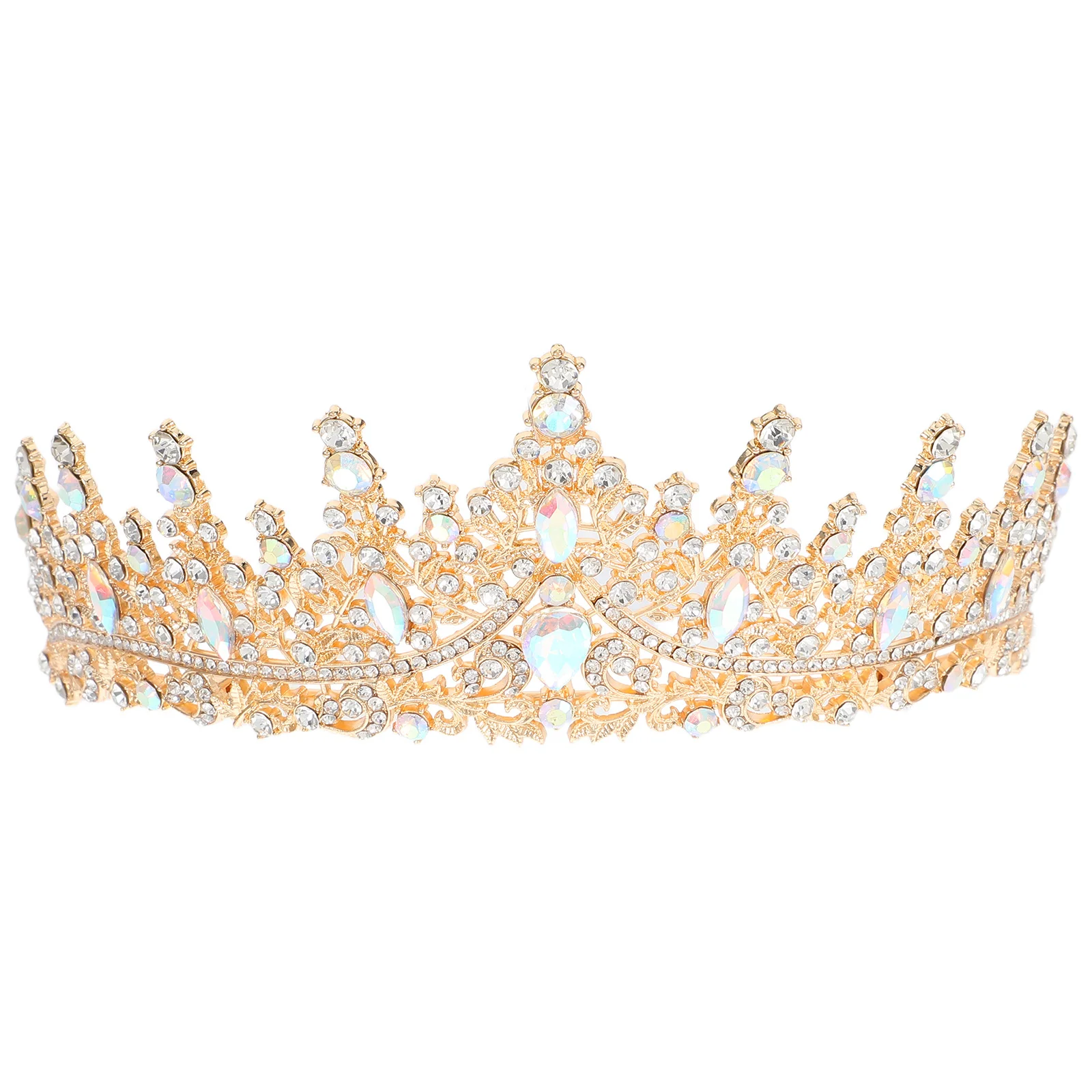 

Queen Rhinestone Tiara Baroque Crystal Crown Bridal Wedding Prom Princess Birthday Party Headband Elegant Comfortable Secure Fit