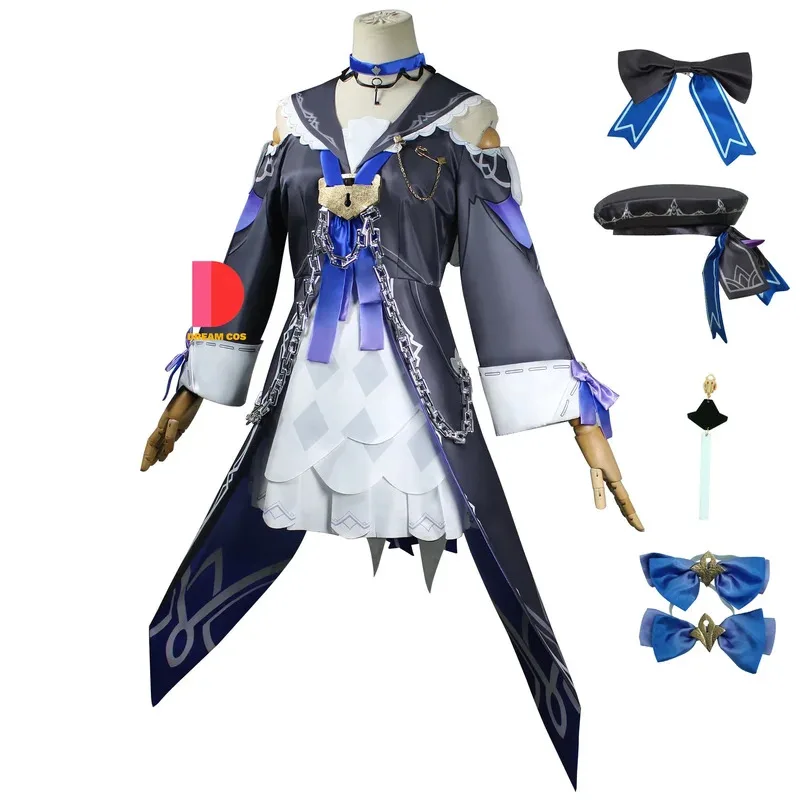 Honkai Star Rail Herta disfraz de Cosplay uniforme de carnaval peluca Anime disfraces de Halloween juego de mujer conjunto completo traje de moda gran oferta