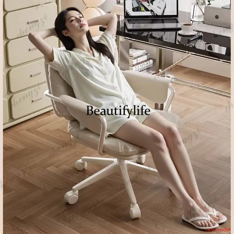 A68Brown Armrest Office Chair Adjustable Swivel Wheels Designer Computer Chair Relaxing Oversized Silla Oficina Office Furniture
