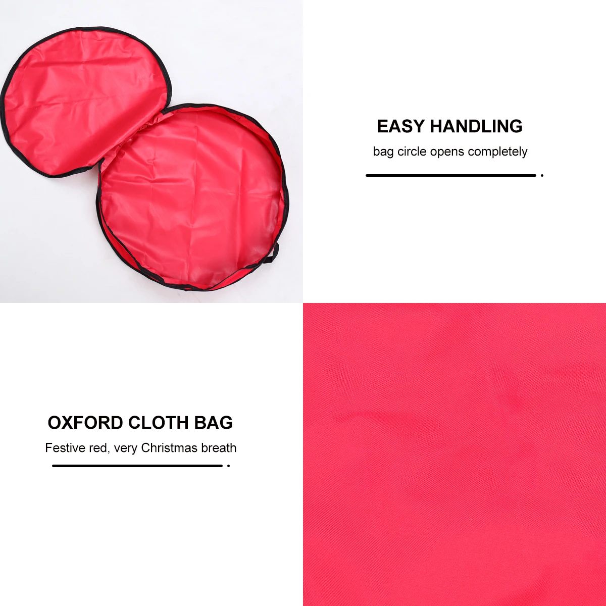

1pc Lightweight Christmas Garland Pouch Oxford Cloth Bag Portable Travel Storage for Gym Camping Knitting Tools Outdoors