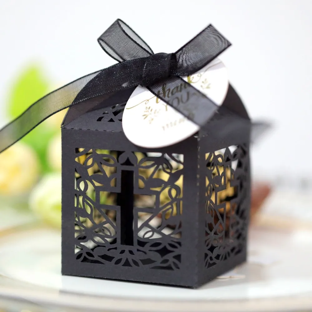 10/20 stücke Perlen papier weiß Kreuzung Pralinen schachtel Engel Baby party Geschenk box die erste Kommunion Kinder geburtstags feier Dekor – Detail 10