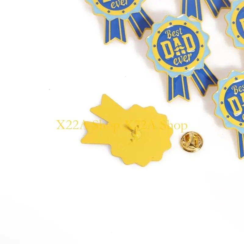 Unique Dad Ribbon Brooch Badge Compact Alloy Pin Accessories for Hats Jackets and Bags