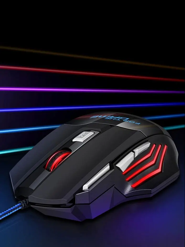Mysz przewodowa USB KEBIDUMEI z 7 przyciskami, podświetleniem RGB, ergonomiczna mysz do gier, Plug and Play, do komputera PC, laptopa, Windows, Mac OS — zdjęcie produktu 7